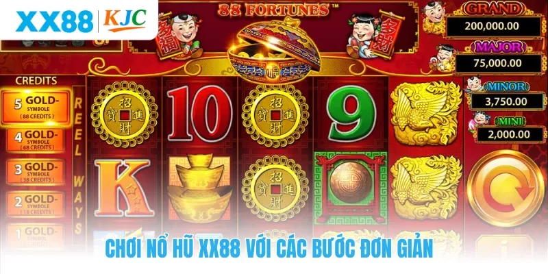 Chơi nổ hũ XX88 với các bước đơn giản